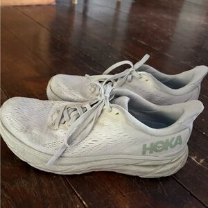 Hoka Clifton 8 
Soft Green Athletic Shoes